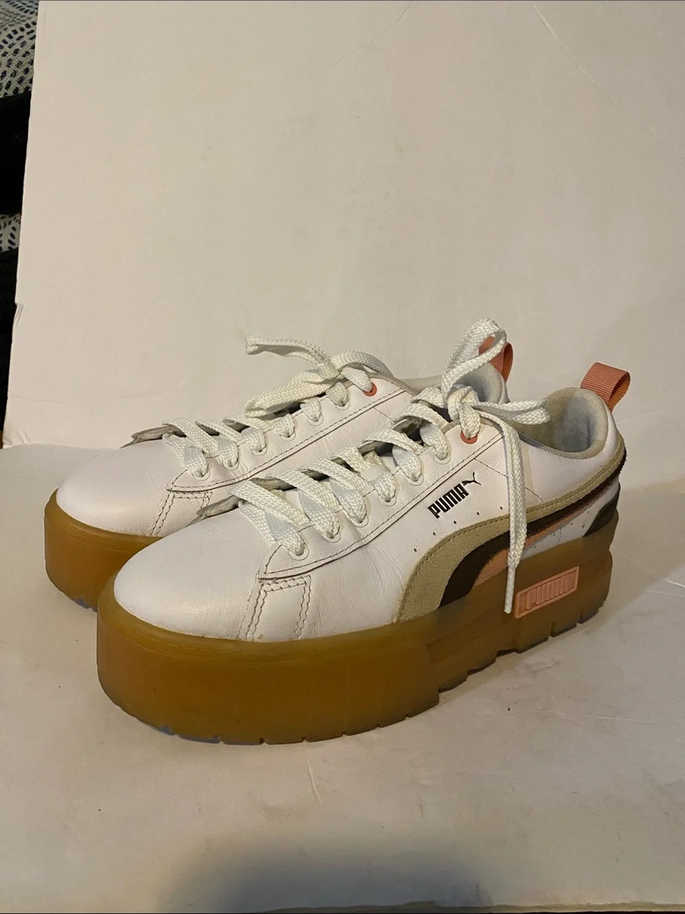 Puma Mayze Triplex Platform Leather Sneakers